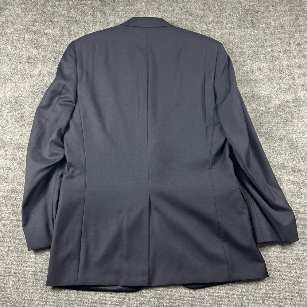 Lauren Ralph Lauren Blazer Mens 42L Navy Blue Wool Gold Crest Button Sport Coat‎